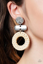 Load image into Gallery viewer, Woven Whimsicality White Earrings