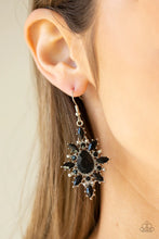 Load image into Gallery viewer, Glamorously Colorful Black Earrings