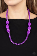 Load image into Gallery viewer, Tropical Tourist Purple Necklace