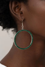 Load image into Gallery viewer, Head Turning Halo Green Earrings
