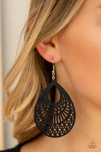 Load image into Gallery viewer, Shoulda Coulda Wooda Black Wood Earrings