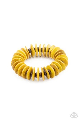 Caribbean Reefs Yellow Wood Bracelet