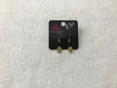 Starlet Shimmer Pineapples Yellow Earrings #311