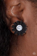 Load image into Gallery viewer, Sunshiny Daisy Black Post Earrings