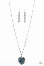 Load image into Gallery viewer, Heart of Sparkle Blue  Necklace