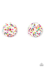 Load image into Gallery viewer, Kaleidoscope Sky White Seedbead Post Earrings