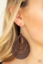 Load image into Gallery viewer, Shoulda Coulda Wooda Brown Wood Earrings