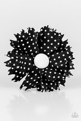 Polka Dot Picnic Black Hair Clip