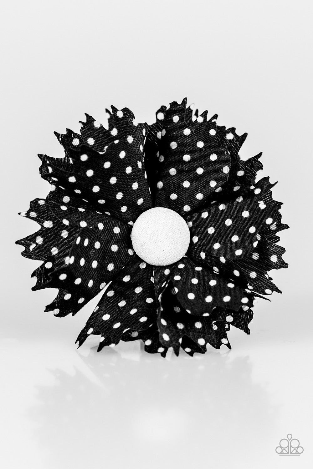 Polka Dot Picnic Black Hair Clip