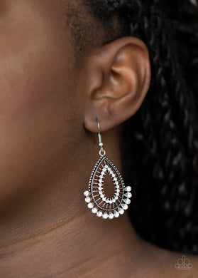 Castle Collection White Earrings