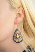 Load image into Gallery viewer, Floral Frill Yellow Earrings