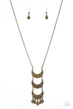 Load image into Gallery viewer, Half Moon Child Brass Necklace