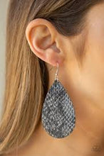 Load image into Gallery viewer, Hiss, Hiss Silver Leather Earrings