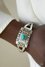 Load image into Gallery viewer, Big House on the Prairie Blue Hinged Bracelet