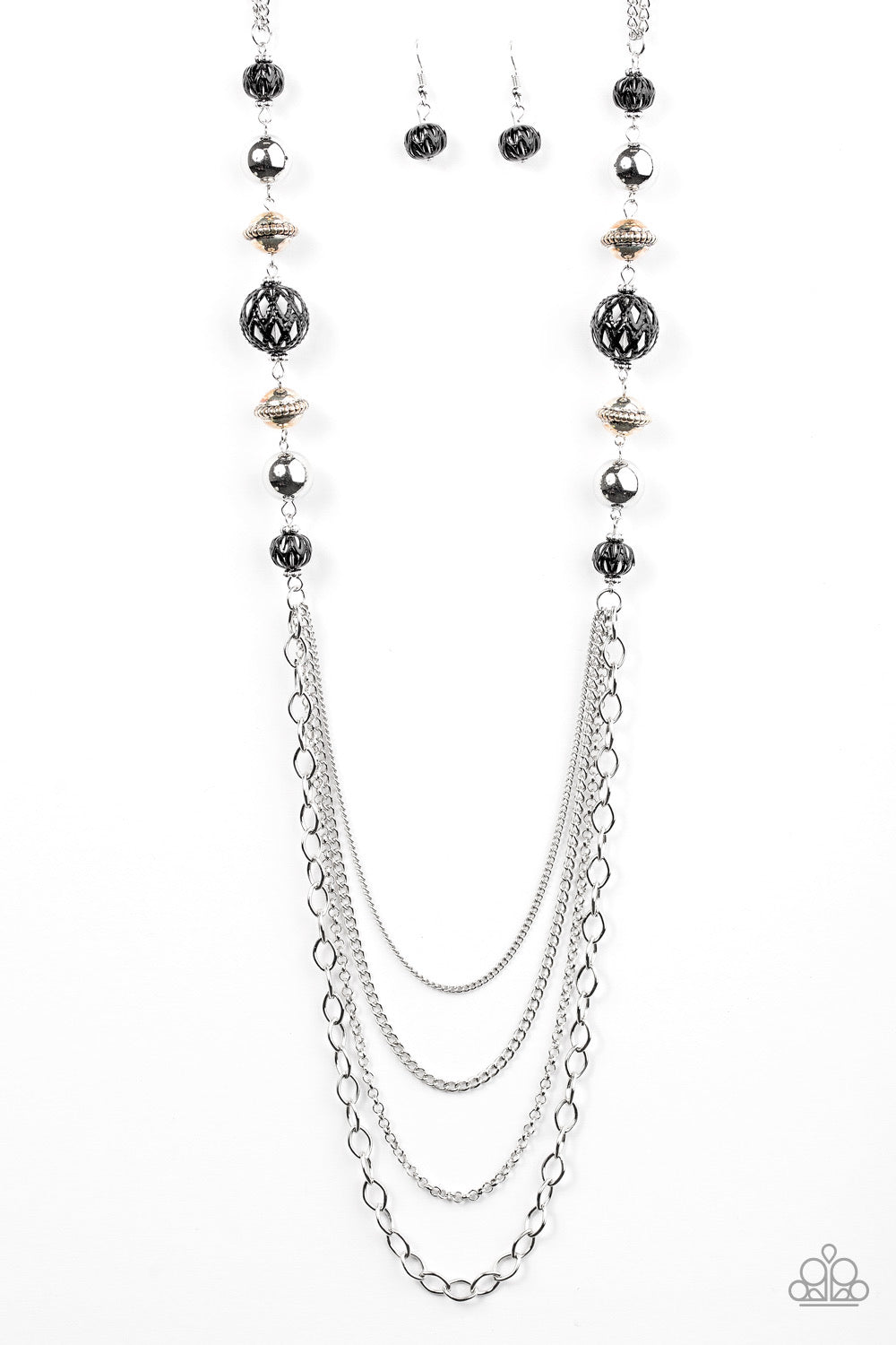 Balloon Ride Black Necklace