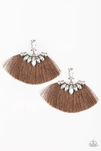 Load image into Gallery viewer, Formal Flair Brown Tassel Earrings