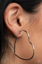 Load image into Gallery viewer, Harmonious Heart Silver Clip On Hoop Earrings