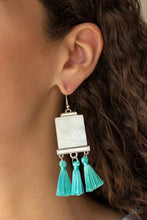 Load image into Gallery viewer, Tassel Retreat Blue Tassel Earrings
