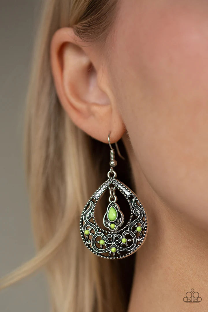 All Girl Glow Green Earrings