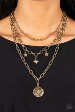 Load image into Gallery viewer, Under the Northern Lights Brass Necklace