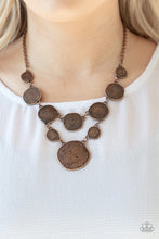 Load image into Gallery viewer, Metallic Patchwork Copper Necklace
