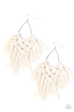Load image into Gallery viewer, Oh Macrame Oh My White Earrings