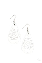 Load image into Gallery viewer, Subtropical Seasons White Leather Earrings