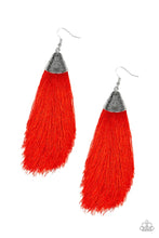 Load image into Gallery viewer, Tassel Temptress Red Tassel Earrings