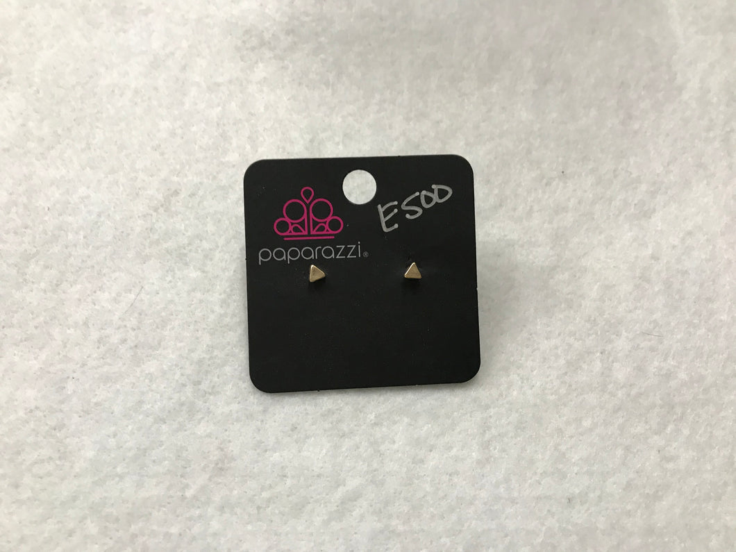 Starlet Shimmer Triangle Gold Earrings #500