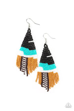 Load image into Gallery viewer, Summer Heat Black Seed Bead Earrings
