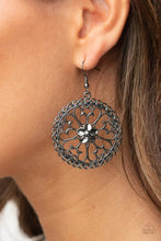 Load image into Gallery viewer, Floral Fortunes Black Earrings