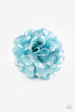 Polka Posy Blue Hair Clip