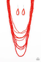 Load image into Gallery viewer, Totally Tonga Red Seed Bead Necklace