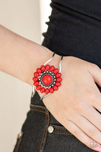 Load image into Gallery viewer, Posy Pop Red Hinged Bracelet
