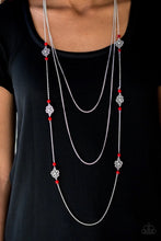 Load image into Gallery viewer, Hibiscus Hideaway Red Necklace