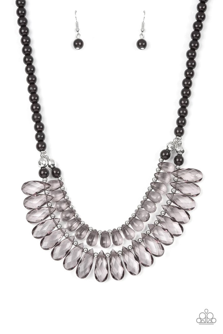 All Across the Globetrotter Black Necklace