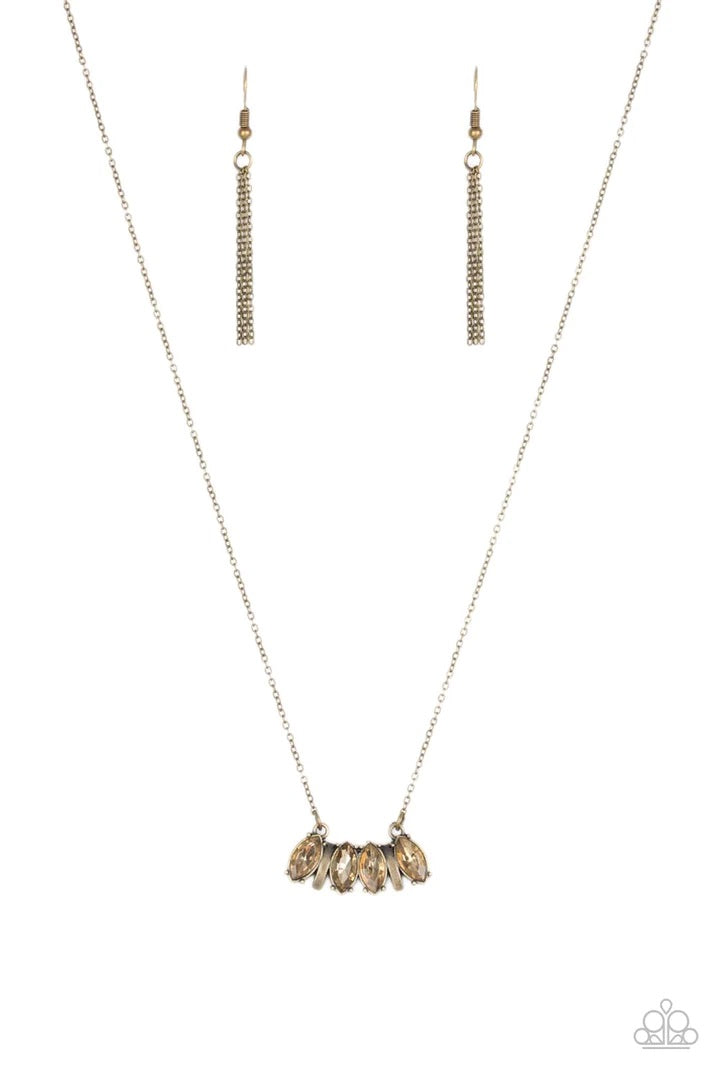 Deco Decadence Brass Necklace