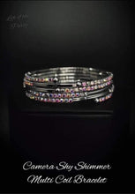Load image into Gallery viewer, Camera Shy Shimmer Multi Coil Bracelet