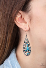 Load image into Gallery viewer, Fantastically Fanciful Blue Earrings