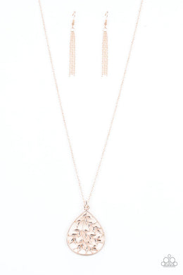 Bough Down Rose Gold Necklace