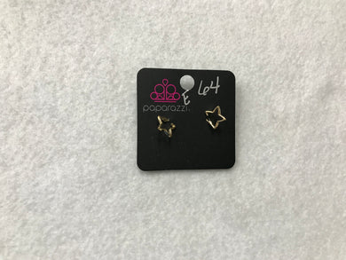 Starlet Shimmer Star Post Gold Earring #64