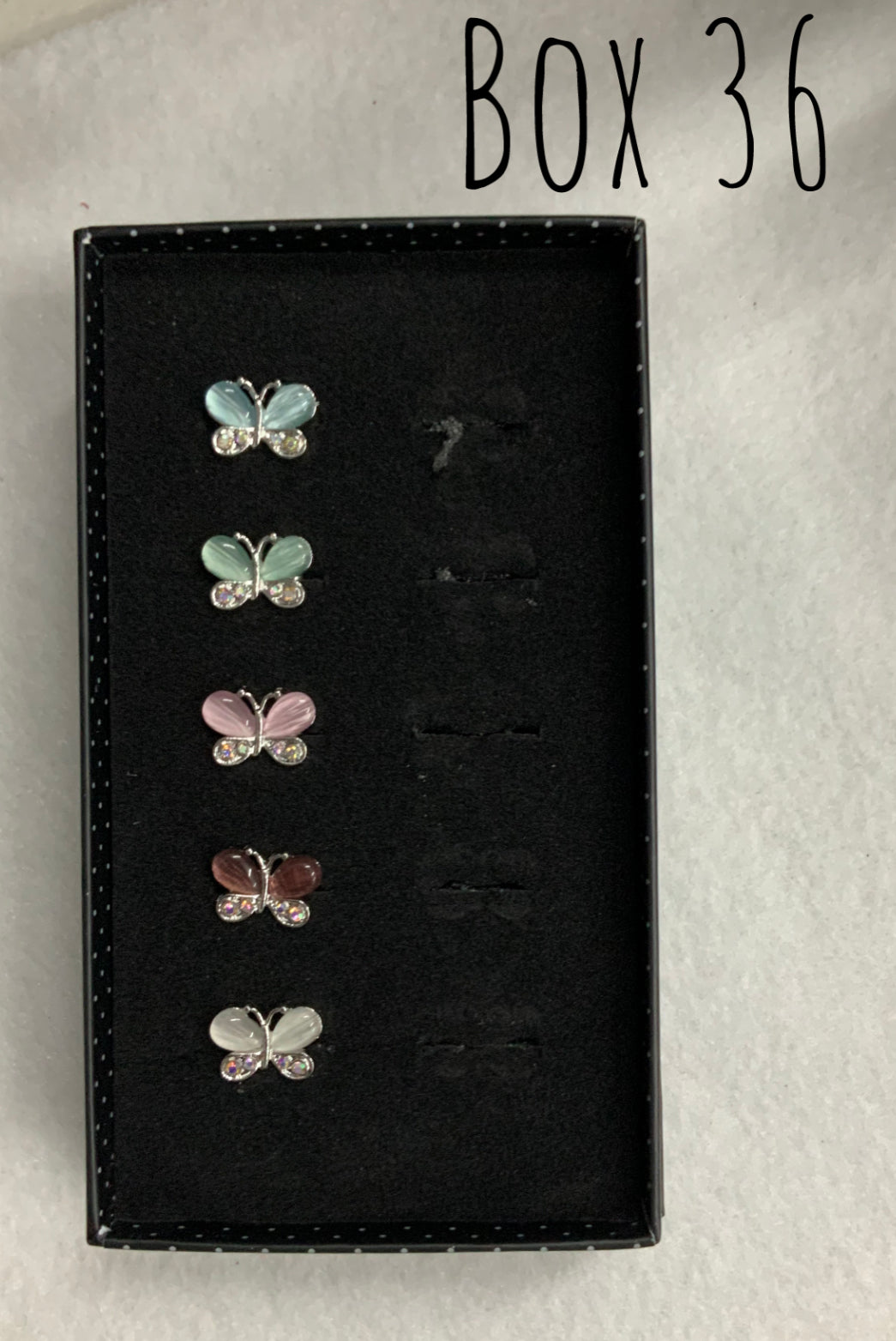 Starlet Shimmer Moonstone Butterfly Rings Box 36