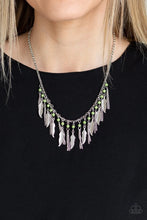 Load image into Gallery viewer, Feathered Ferocity Green Necklace