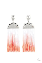 Load image into Gallery viewer, Rope Them In Orange Tassel Earrings