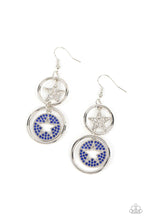 Load image into Gallery viewer, Liberty and Sparkle for All Blue Earrings