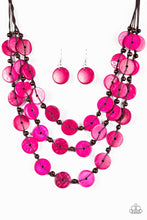 Load image into Gallery viewer, Tiki Tango Pink Wood Necklace