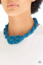 Load image into Gallery viewer, A Standing Ovation Dark Blue Seed Bead Necklace