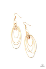 Load image into Gallery viewer, Oval the Moon Gold Earrings