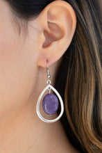 Load image into Gallery viewer, Seasonal Simplicity Purple Earrings