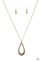 Load image into Gallery viewer, Teardrop Tease Brass Necklace